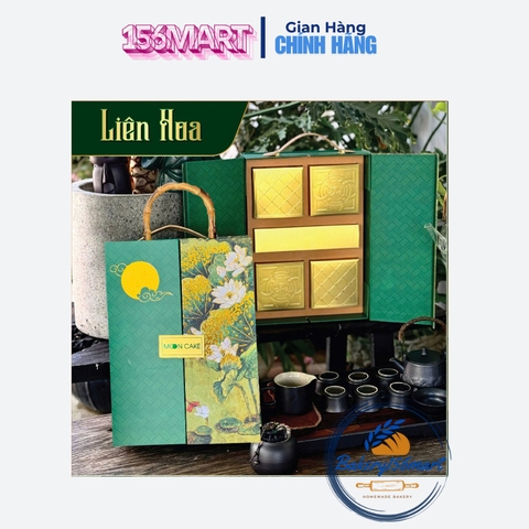 Hộp trung thu Liên Hoa quai trúc -  4 bánh trà / 6 bánh