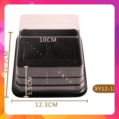 HỘP VUÔNG ĐẾ ĐEN XY 12-12