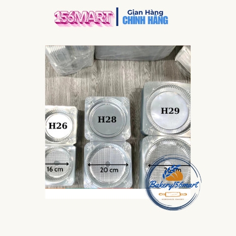 Set 10 Hộp Nhựa Tròn Nắp Gập H26/H28/H29 - Hộp Đựng bánh bông lan