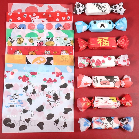 Set 100 Giấy gói kẹo xoắn 2 đầu/ Giấy gói kẹo nougat