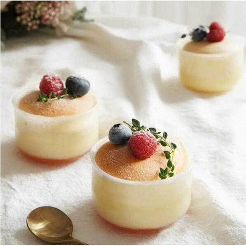 Cốc Pudding, Flan có nắp, Cốc nhựa đựng sữa chua Caramen