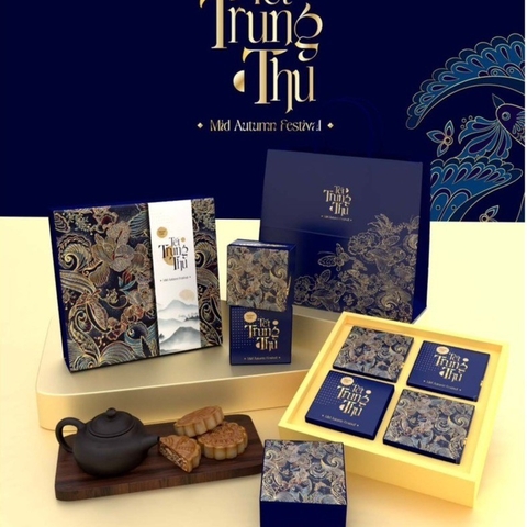 Hộp trung thu Thượng Đỉnh 4B - hộp kèm túi xách siêu sang