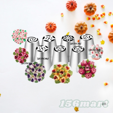 SET 7 Đui 3D bắt hoa tulip cỡ lớn đường kính 24 mm, đuôi hoa tulip, đầu bắt hoa 3D, đui bắt hoa Nga hoa đẹp, cánh mỏng