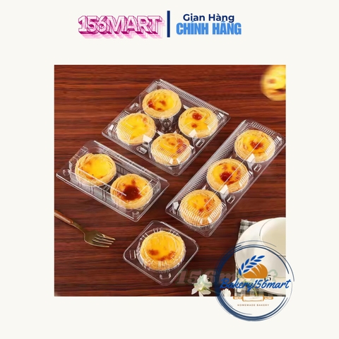 50 Hộp đựng bánh tart trứng - Hộp đựng bánh su kem - Hộp đựng bánh donut mini
