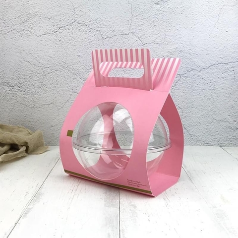 Set Hộp quả cầu 390ml dùng đựng bánh lạnh tiramisu, mousse, panna cotta