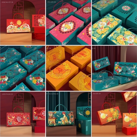 Set 5 Hộp Trung Thu 2 bánh 150-250gr 2024