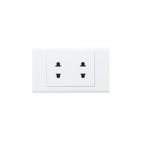 Mặt 2 ổ cắm 2 chấu 16A SINO