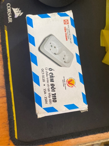 Ổ cắm đôi 3110 2C tròn Tiến Thành 15A-250v