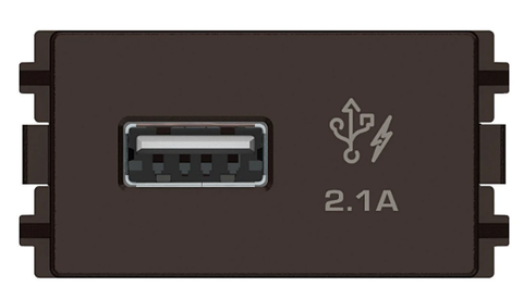Ổ sạc USB 2.1A Schneider size S (ZENcelo A) - Đồng ánh bạc