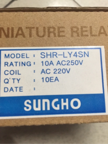 Relay 14DL 220V có đèn SHR-LY4SN SUNGHO