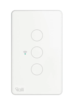 Mặt 3 công tắc cảm ứng Wifi Rạng Đông (Trắng/Đen) - CTCU.WF CN.03T