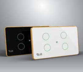 Mặt 4 công tắc cảm ứng chữ nhật CTCU.WF CN.04T.2W.SP