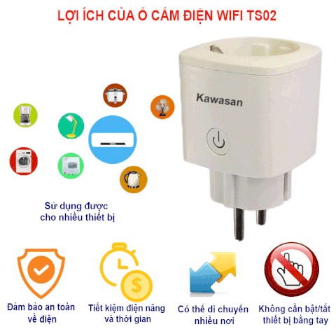 Ổ cắm thông minh phát wifi Kawasan TS02