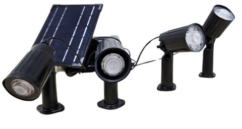 Bộ đèn led rọi Spotlight sân vườn NLMT ECO SGL04 6500K (1 tấm pin rời, 4 bộ đèn)