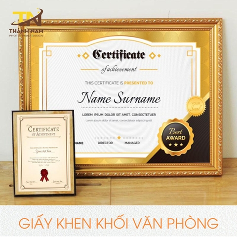 Giấy khen - Chứng nhận