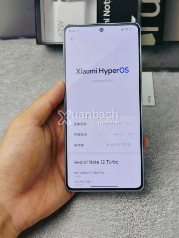 Điện thoại Xiaomi Redmi Note 12 Turbo qua sử dụng (Snapdragon 7+ gen 2)