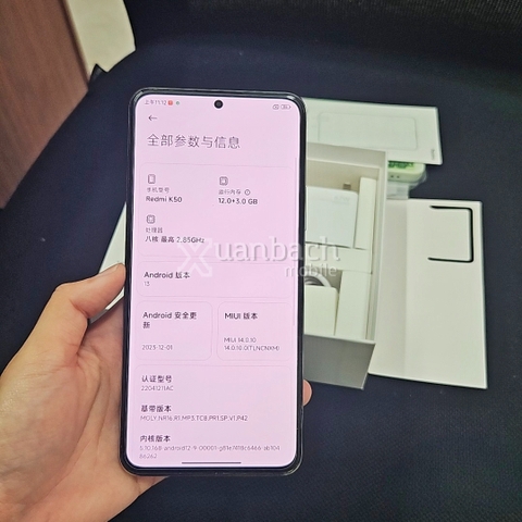 Điện thoại Xiaomi Redmi K50 Dimensity 8100