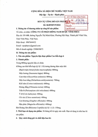 Cao Hỗn Hợp Tự Công Bố 6