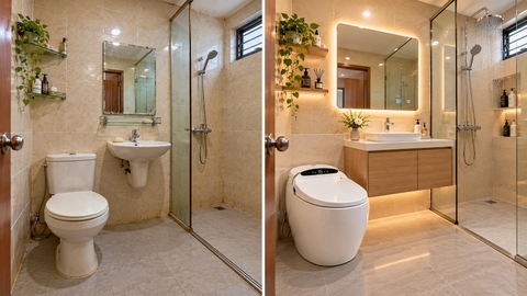 CẢI TẠO PHÒNG TẮM CŨ: 9 CÁCH NÂNG CẤP ĐẸP, HIỆN ĐẠI MÀ KHÔNG CẦN ĐẬP PHÁ TOÀN BỘ