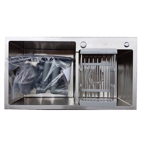 Chậu rửa bát inox 2 hố lệch CR-270