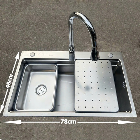 Bộ Chậu rửa bát 5 ly cao cấp 78x48