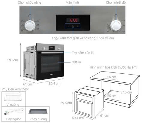 Lò nướng Bosch HBF113BR0A