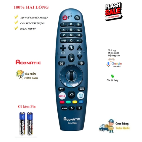 Điều khiển Tivi Aconatic hàng cao cấp Dùng hệ điều hành webos LG  Mã MR20GA RC –OS05 Hàng Đã qua sử dụng Hoạt động Tốt