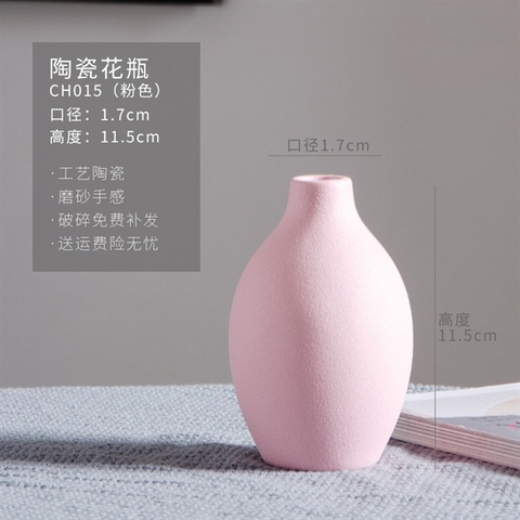 BH7- Bình hoa màu hồng 7*11cm