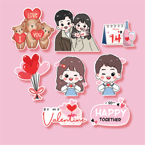 VLT set que giấy trai gái gấu LỊCH