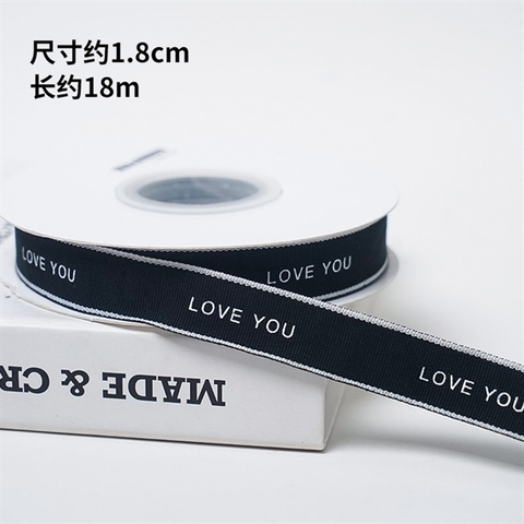 RB lOVE YOU SẦN ĐEN CHỮ TRẮNG 1,7cm