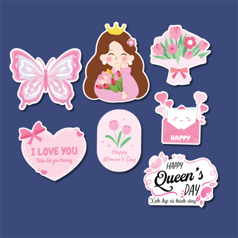 Set que giấy PN-HAPPY QUEEN DAY