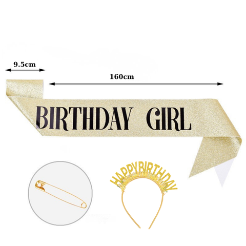 Dải HPBD lấp lánh kèm bờm vàng