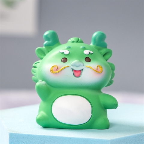 Trang trí BÉ RỒNG SỨ XANH 4cm