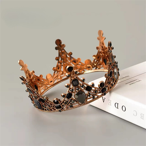 Vương miện trang trí bánh kem màu đen 13.5cm