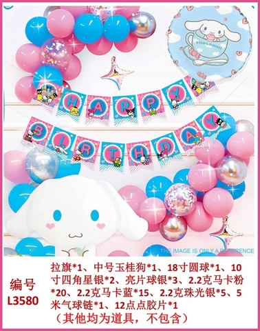 Set BÓNG bay + Bóng Chữ HPBD+ PHỤ KIỆN 3580