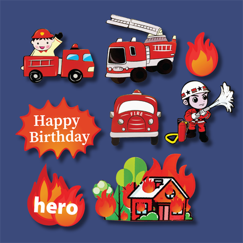 Set que giấy lính cứu hoả hero đỏ(combo 2)