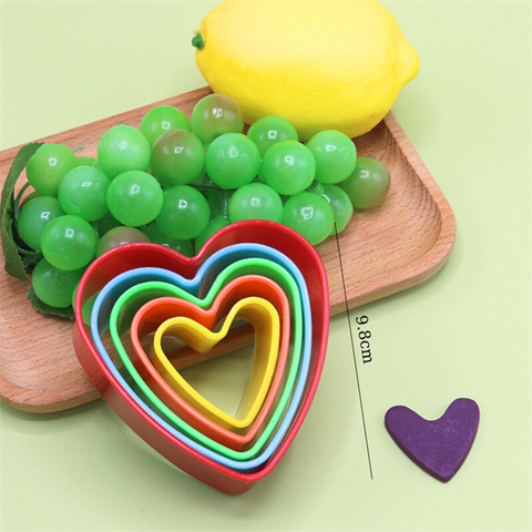 Bộ 5 khuôn nhấn HÌNH TRÁI TIM to nhỏ