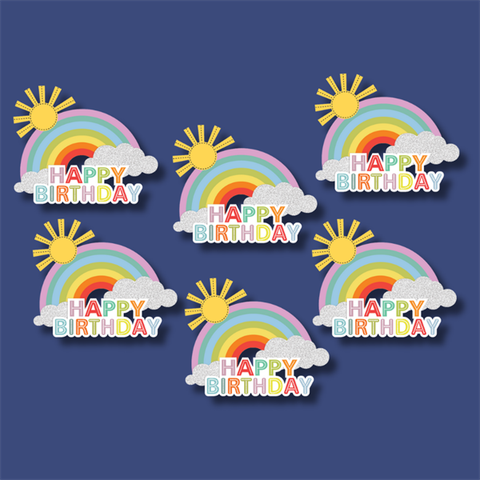 Set que giấy- cầu vồng mặt trời 6 que