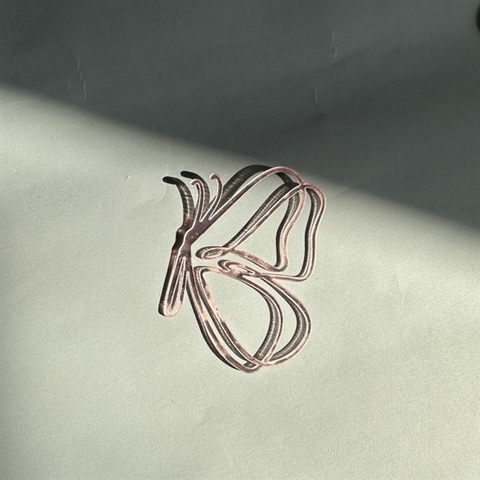 Set 5 BƯỚM MICA 3D mỏng màu HỒNG