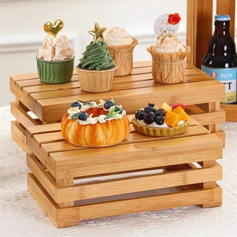 Khay hộp gỗ pallet (loại đẹp) size 31*19.5*12cm - NÂU