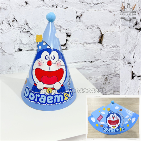 Mũ sinh nhật giấy bông chóp - DOREMON (set 10)