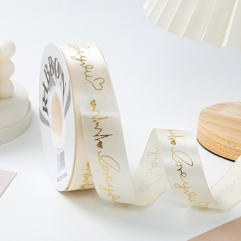 Rb Loveyou tim lụa 2,5cm*29m ngà