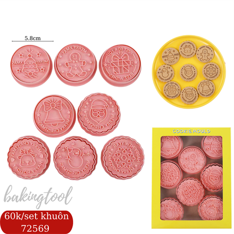 Set 8 khuôn nhấn MC bánh COOKIES mã 14