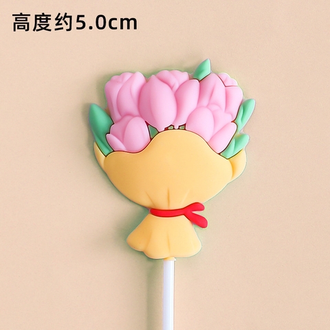 Kute silicon bó hoa Tuylip vàng