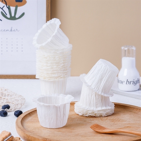 Lót cupcake GIấy TRẮNG miệng rộng (Lốc 50)