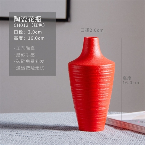 BH4- Bình hoa màu đỏ 16cm*2cm