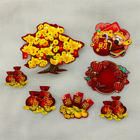 TẾT-Set que giấy thần tài cây phát tài( combo 2)