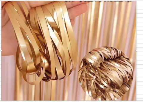 Rèm rủ màu VÀNG ĐỒNG 1m*2m (cuộn)