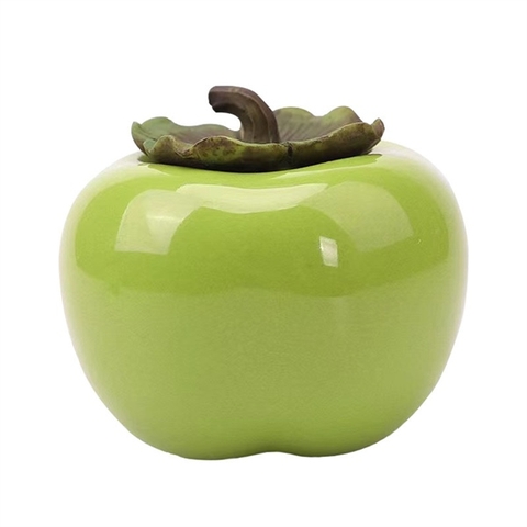 Quả hồng xanh sứ núm xanh 8*8*4cm