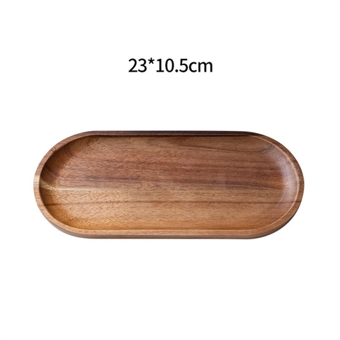 Khay gỗ chữ nhật nâu đậm - CN BO GÓC 23*10.5cm